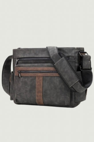 Męskie Skórzane Torby Na Ramię Casual Vintage Crossbody Bag Podróżne O Dużej Pojemności Listonoszki