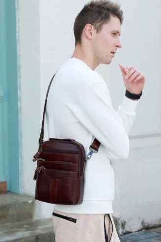 Vintage Męska Torba Na Ramię Z Prawdziwej Skóry Codzienna Torebka Na Torby Listonoszki Z Klapką Z Naturalnej Crossbody Męskie