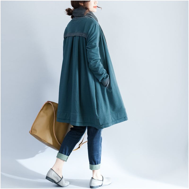 Bawełniany Płaszcz Zimowy 2024 Plus Size Casualowe Swetry Rozpinane Z Długim Rękawem - Płaszcze zimowe damskie